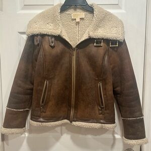 Michael Kors Cream Shearling Jacket